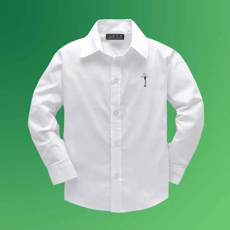 Jungen Kleidung Hemden Herbst Langarm Stickerei Kleines Pferd Muster Kinder Oberteile Geburtstagsparty Kinderhemd Schuluniform