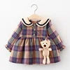 Wholesale Baby Girl Fashion Clothing 2025 Autumn Baby Girls Clothes Plaid Dress Pretty Birthday Dresses for Baby Clothing Dress