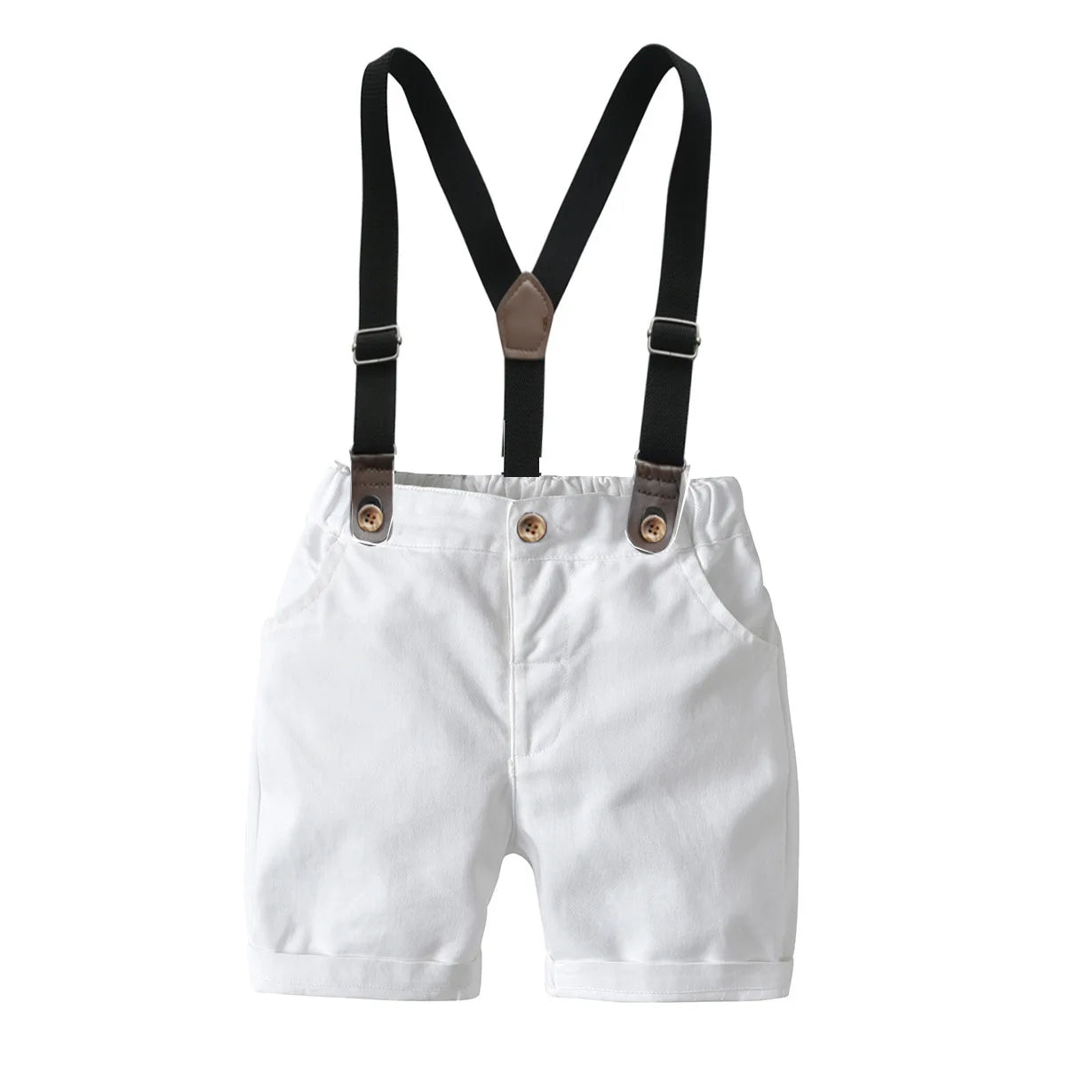 Jungen Shorts Set Kleidung Baumwolle Gestreift Kurzarm-Shirt Weiß Kurze Vierteiliges Set Babykleidung
