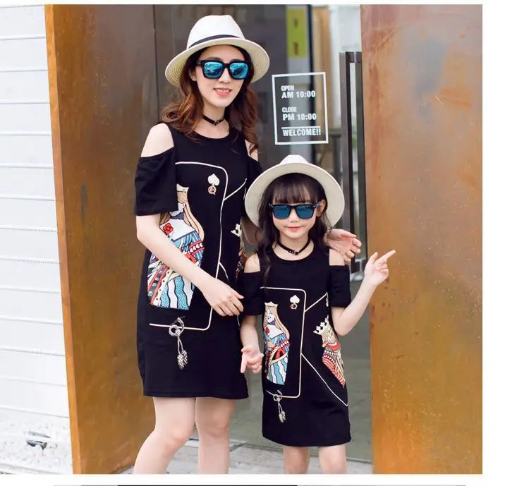 Mommy and Me Dress Family Fashion Summer Set Clothes for Mother  Daughter Stripe Sports Skirt Set Matching Mother Daughter Outfi