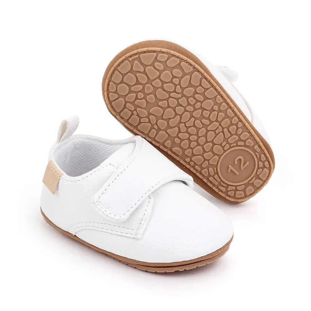 Newborn Baby Shoes Baby Boy Girl Shoes Classic Leather Rubber Sole Anti-slip Toddler First Walkers Infant Girl Shoes Moccasins