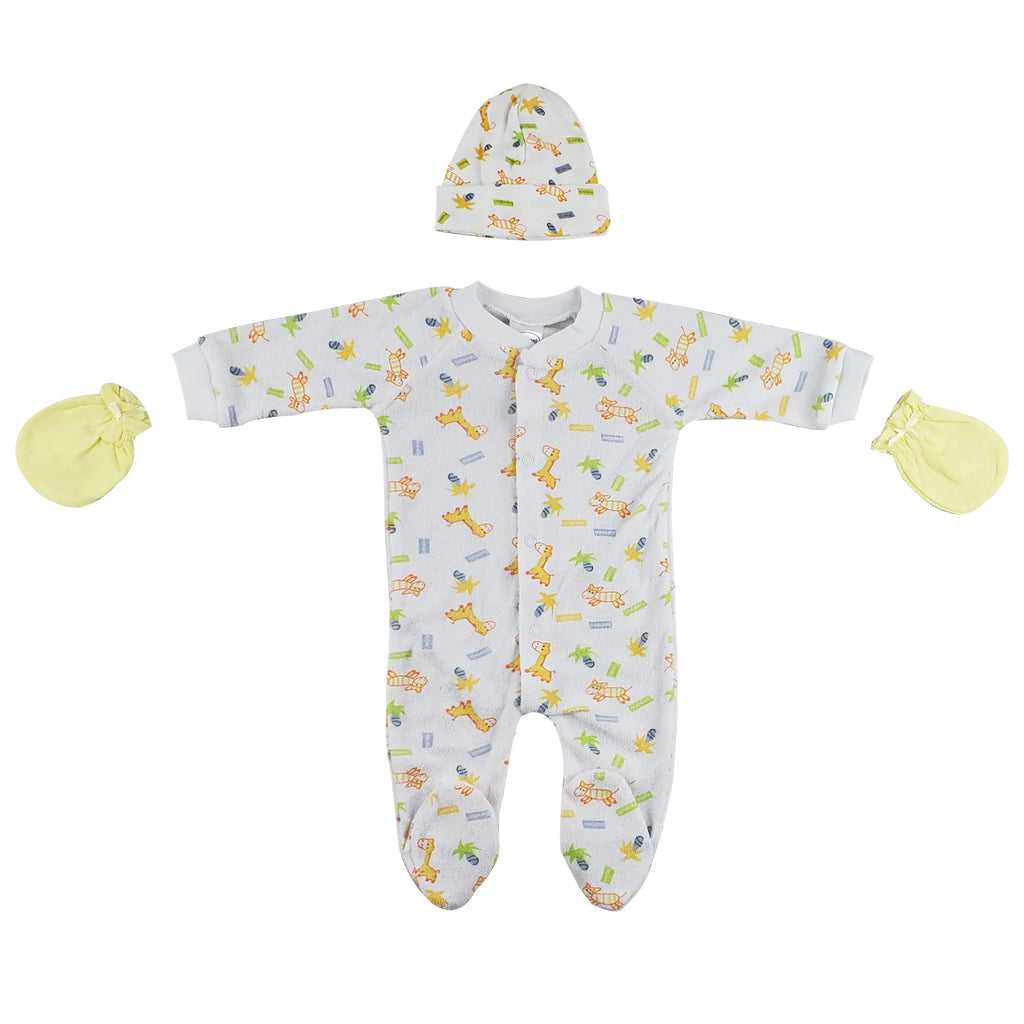UD2 3-Piece Baby Clothing Set Sleep-n-Play Cap and Mittens CS_0031