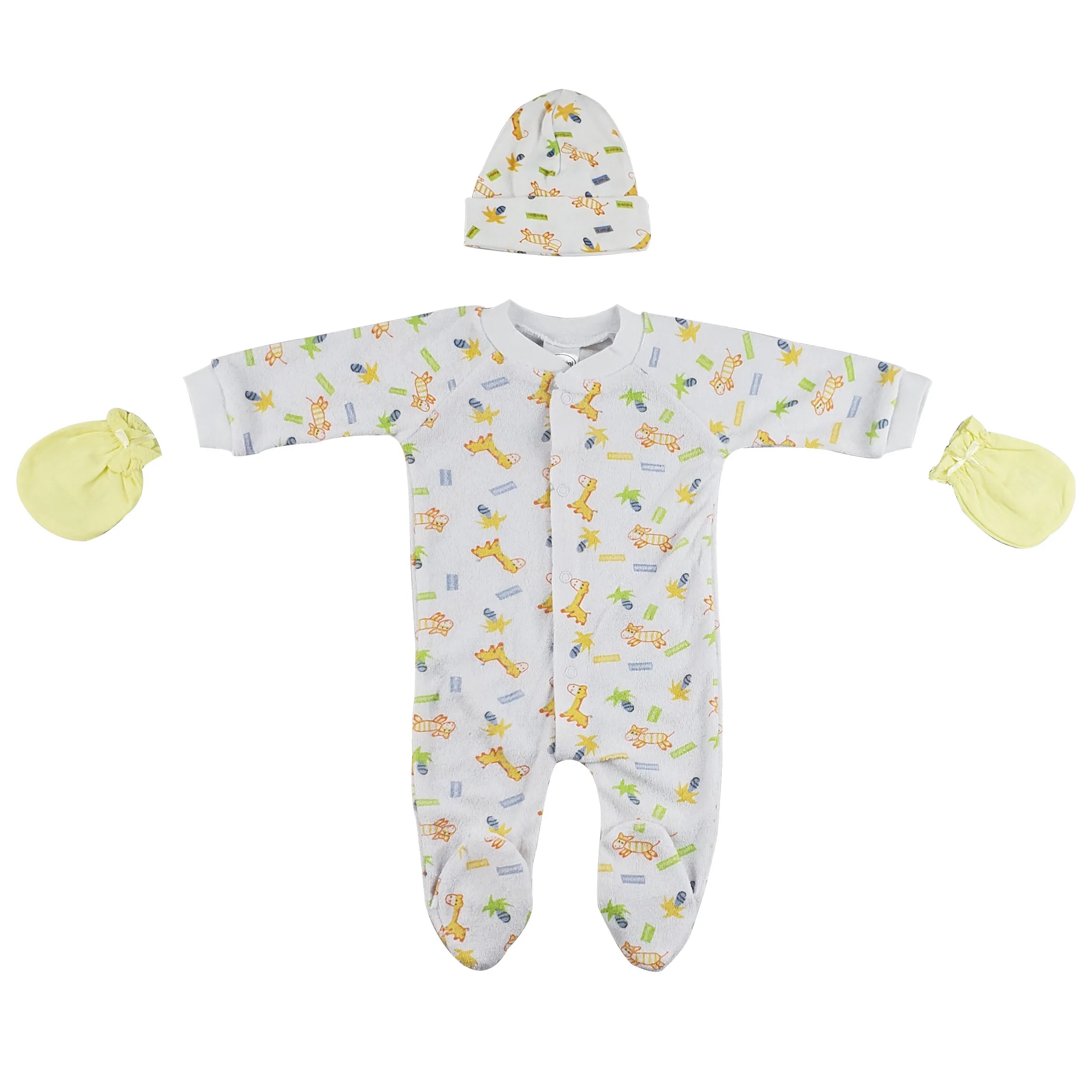 UD2 3-Piece Baby Clothing Set Sleep-n-Play Cap and Mittens CS_0031