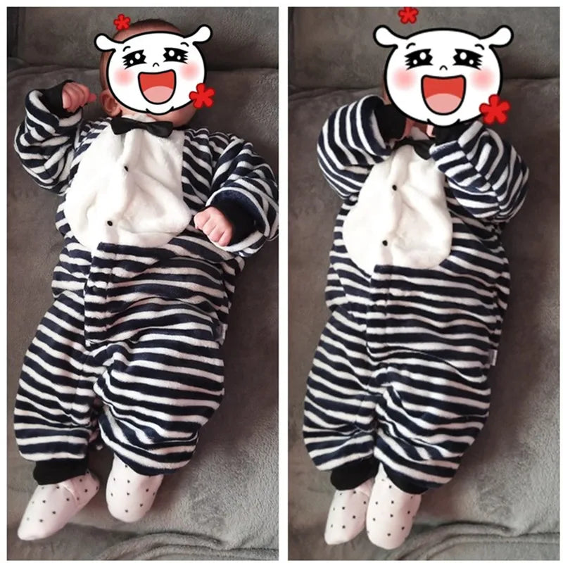 Ropa de Primavera Invierno para Bebé Recién Nacido Chaqueta Infantil para Niñas Mono para Niños Pelele de Franela Suave para Bebé Ropa de Bebé 0-18 Meses