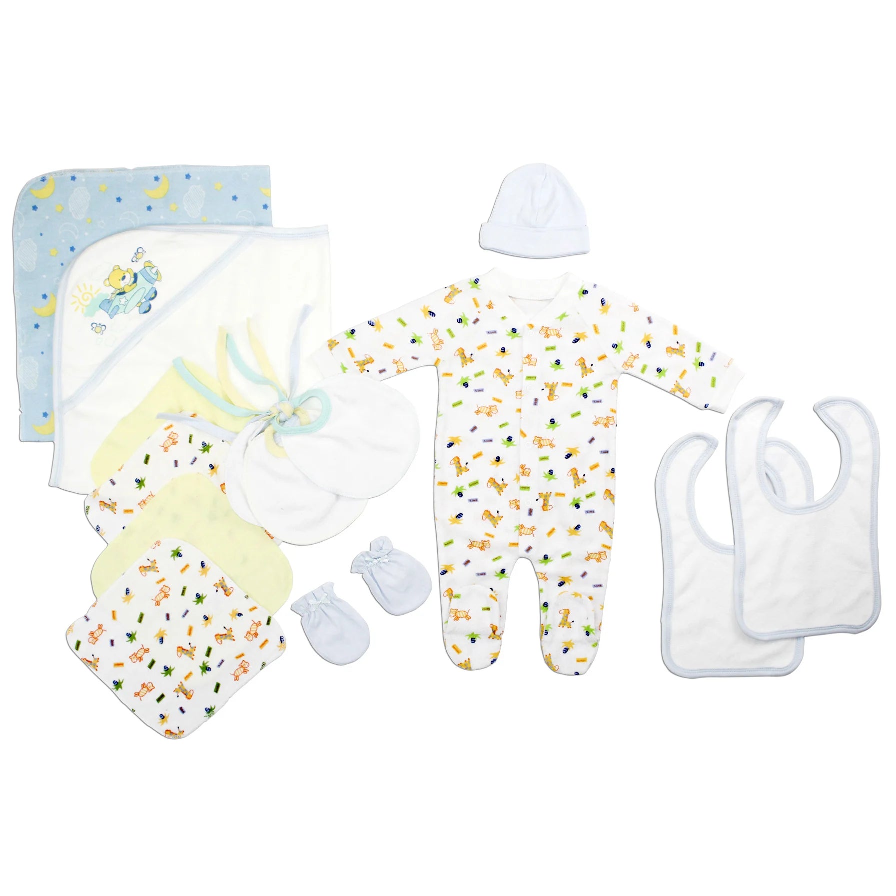 UD2 Juego de regalo de muselina de 14 piezas para bebé recién nacido, estilo Ins de alta calidad, ropa para bebés de 6 meses