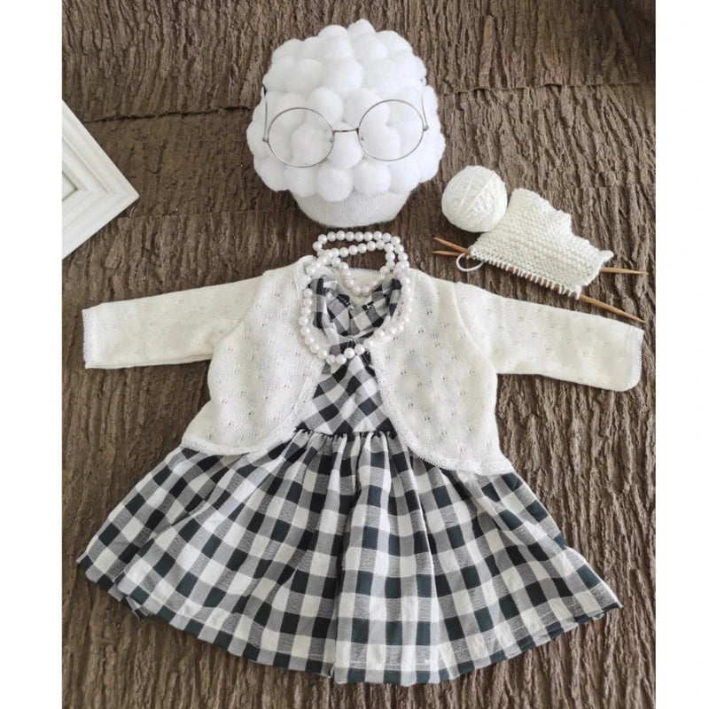 Funny Baby Photography Prop Costume Infant Girls Cosplay Grandma Clothes Outfits