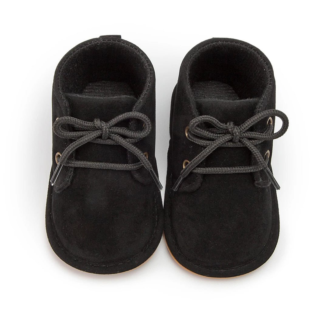 KIDSUN Zapatos de Bebé Niños Clásico Algodón Antideslizante Suela Blanda Suela de Goma Botas para Niñas Pequeñas Zapatillas de Cuna Primeros Pasos 3 Colores