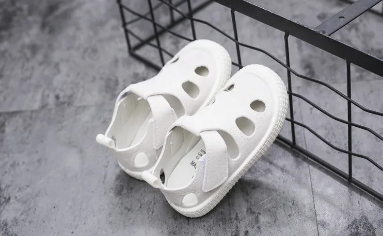Baby Boys Sandals 2024 Spring Summer Beach Shoes for Toddlers Kids Medium Children Half Sandals Hollow Breathable for Girls Soft