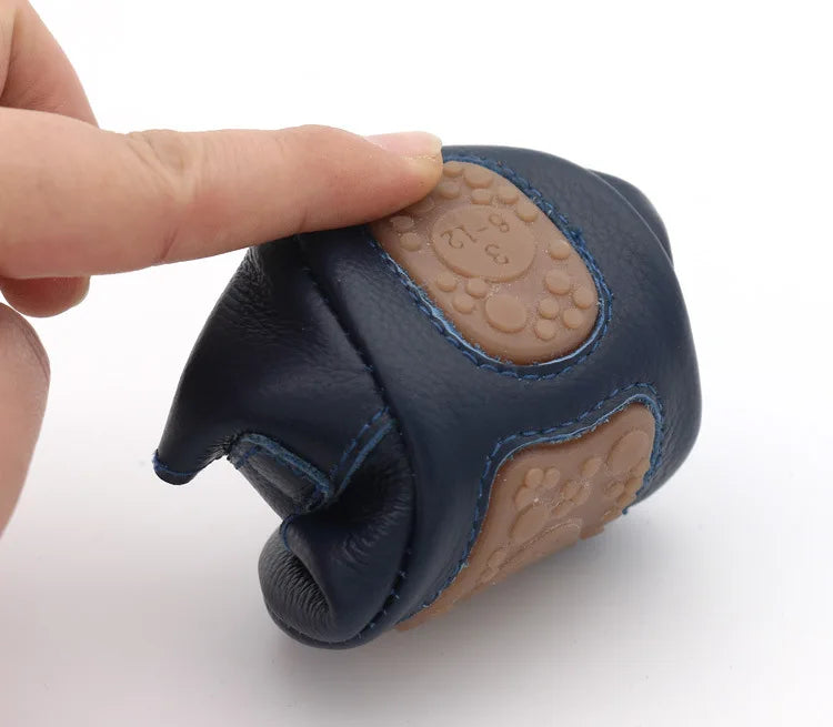 Genuine Leather first walker with T-Strap for Babies and Toddlers anti slip baby shoes for 0-24 month