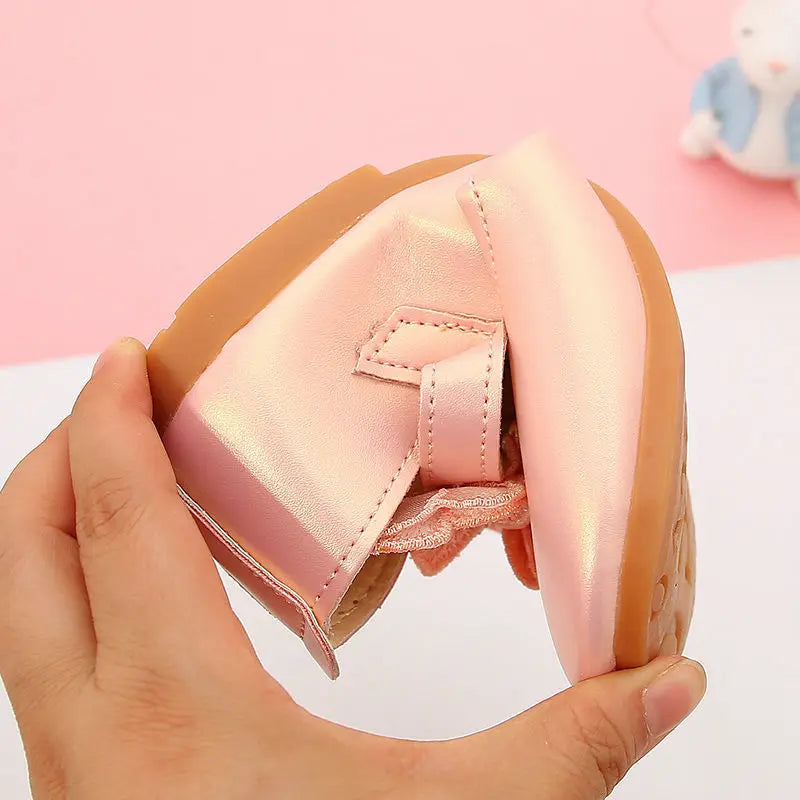 2-12Years Old Kids Leather Shoes Comfortable Beautiful Butterfly Girls Princess Shoes For Wedding Party Children Single Shoes