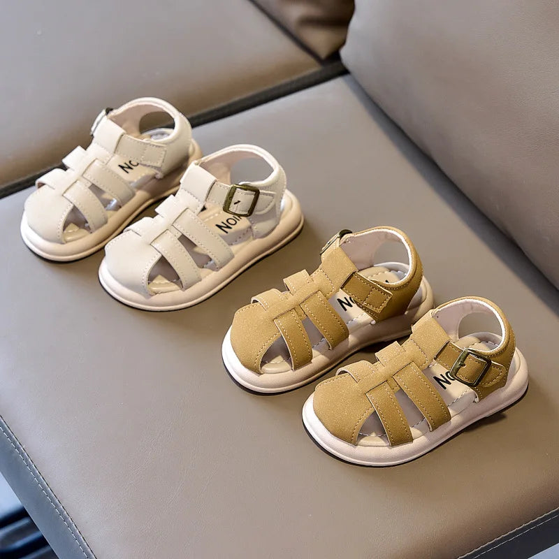 Kids Roman Sandals Summer Unisex Gladiator Style Casual Beach Shoes for Boys Girls Eco-Friendly Lightweight Outdoor Sandals