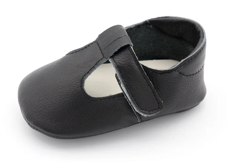 Genuine Leather first walker with T-Strap for Babies and Toddlers anti slip baby shoes for 0-24 month