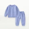 RTS Bamboo Baby Clothing Sets Boutique Toddler Long Sleeve Pants Two Piece 95% Bamboo 5% Spandex Pajamas Clothing Sets 6975