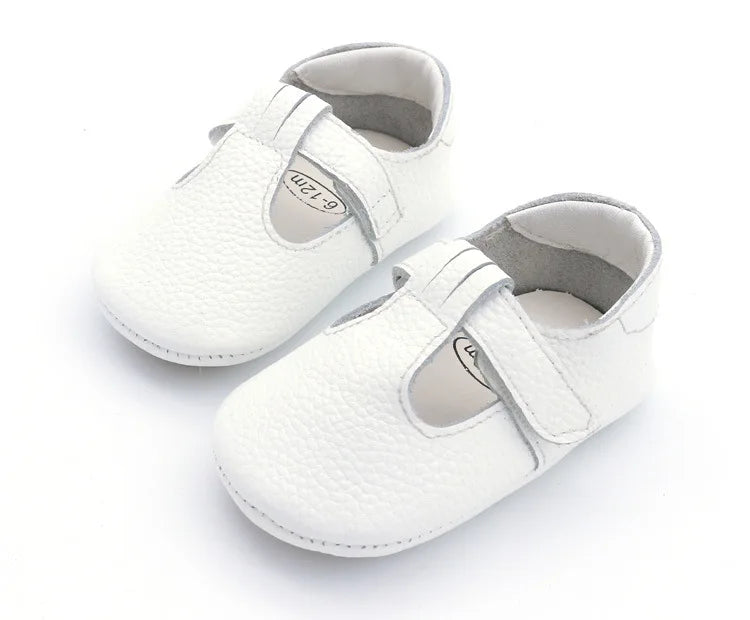 Genuine Leather first walker with T-Strap for Babies and Toddlers anti slip baby shoes for 0-24 month