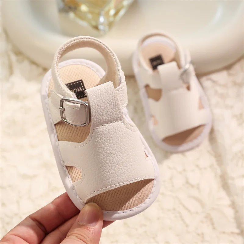 0-1 Year Old Baby Shoes Soft-Soled Arch Support Hook Loop Sandals Breathable Anti-Slip 6-12 Months Boy Toddler Shoes Summer
