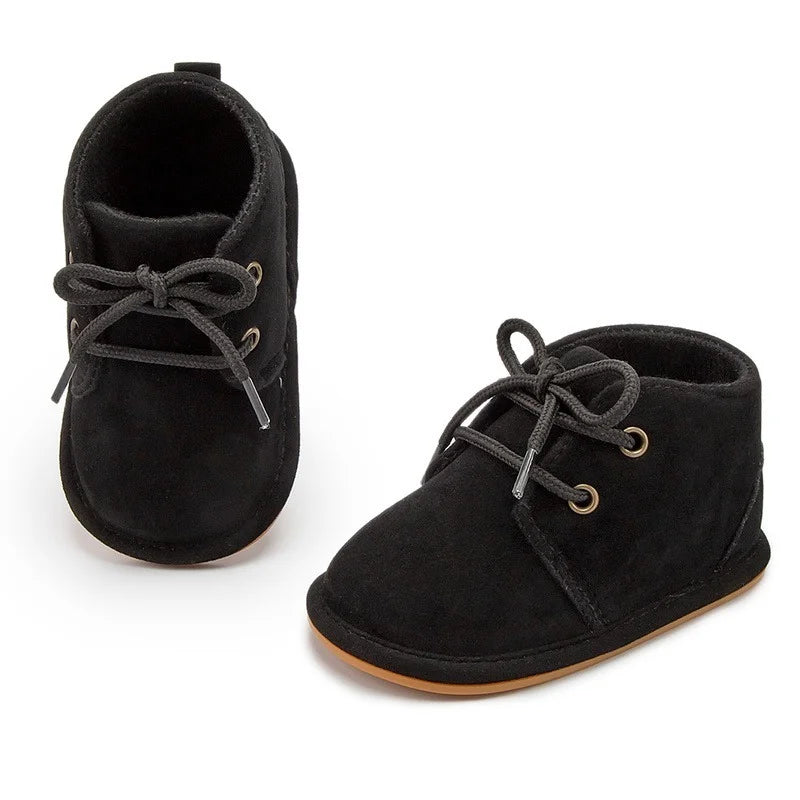 KIDSUN Zapatos de Bebé Niños Clásico Algodón Antideslizante Suela Blanda Suela de Goma Botas para Niñas Pequeñas Zapatillas de Cuna Primeros Pasos 3 Colores