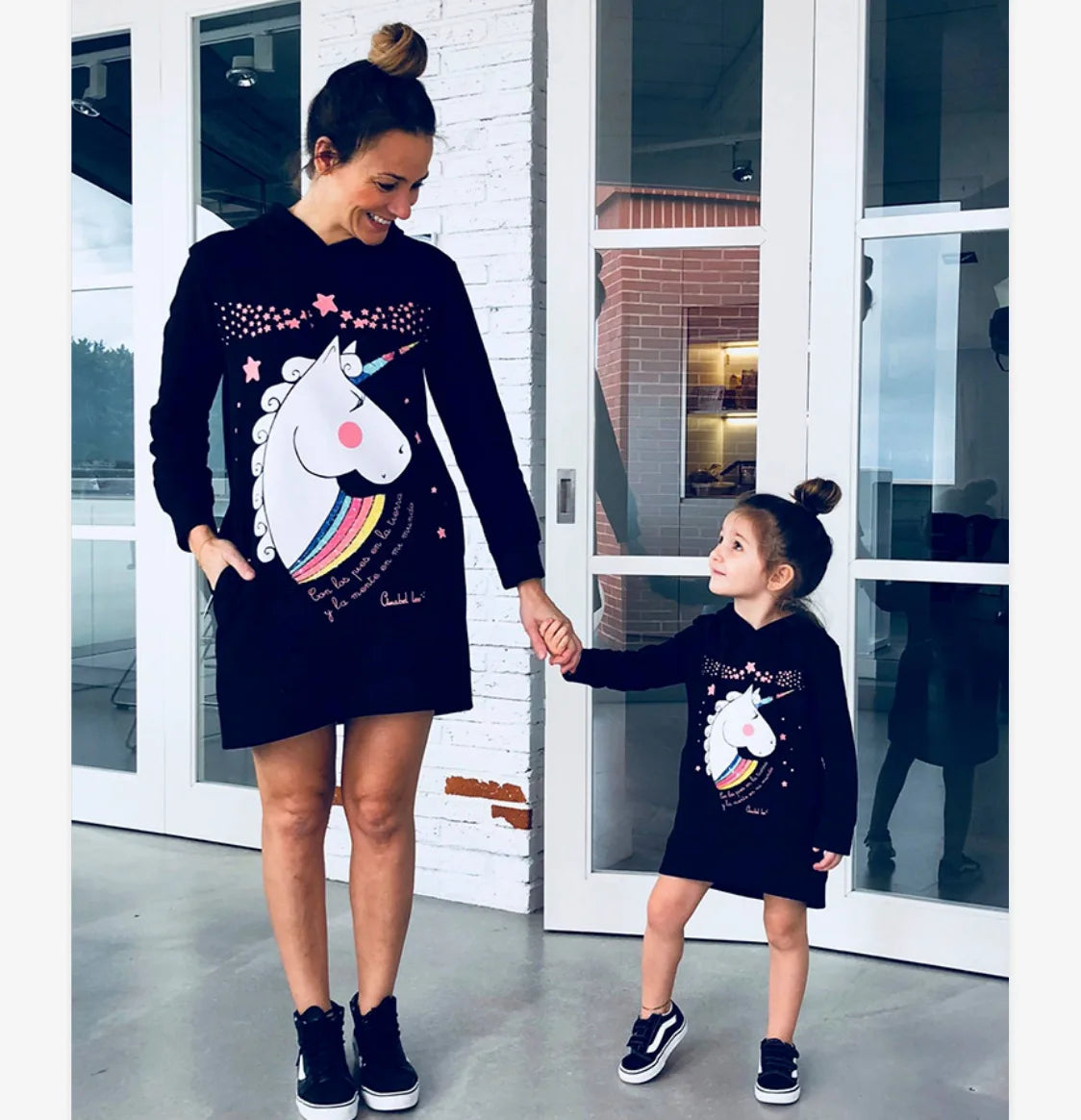 Mom and Daughter Dress Spring Fashion Mother Daughter Dresses Family Matching Cotton Outfits Girls Baby Clothing 1-9 Years Old