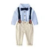 Frühlings Babykleidungssets für Jungen Neues Modell – Gestreifte Langarmshirts und lässige Baumwollhosen
