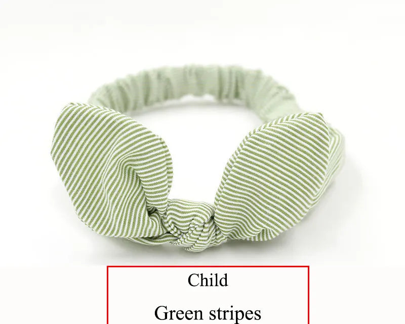 Cute Baby Hair Band Rabbit Ears Headband Kids Girls Bow Style Hairbands Knot Parent-child Fashion Headwear Bebe Hair Accessories