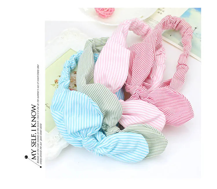 Cute Baby Hair Band Rabbit Ears Headband Kids Girls Bow Style Hairbands Knot Parent-child Fashion Headwear Bebe Hair Accessories