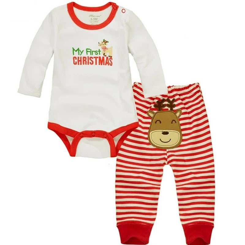 2pcs Per Set Baby Girls Boys Clothes Set Long Sleeve Rompers And Pants Clothing Sets Cartoon Cotton Infant Toddler Clothes