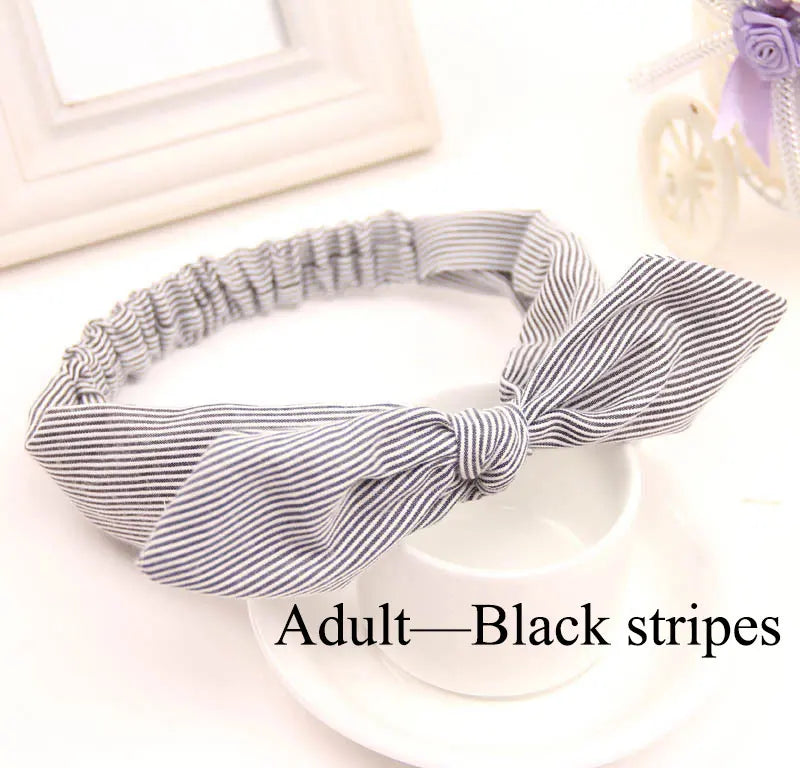 Cute Baby Hair Band Rabbit Ears Headband Kids Girls Bow Style Hairbands Knot Parent-child Fashion Headwear Bebe Hair Accessories