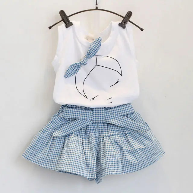 Sommer Baby Mädchen Kleidung Kleinkind Kleidung Weste+Shorts 2-teiliges Set Kinder Mädchen Kostüm 0-7 Jahre Baby Outfits Kindermode BC1152