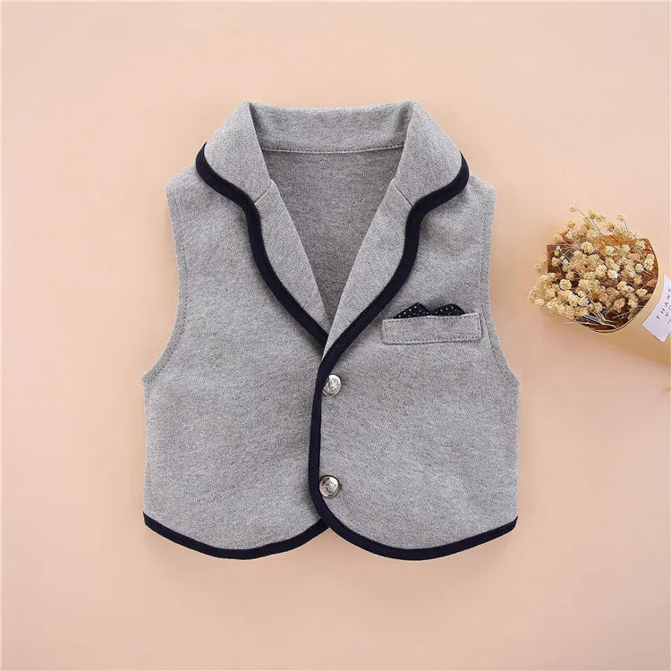 6-12 Monate Baby Jungen Strampler Weste Sets Mode Weiche Kleidung Für Jungen Frühling Herbst Baby Strampler Westen 2tlg Anzug Gentleman Kleidung