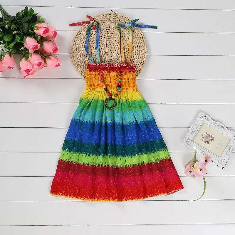 Summer Family Dress Mother and Daughter Matching Outfits Bohemian Beach Floral Sundress Dresses For Mom Girl Family Look Sets