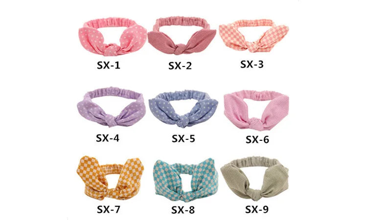Cute Baby Hair Band Rabbit Ears Headband Kids Girls Bow Style Hairbands Knot Parent-child Fashion Headwear Bebe Hair Accessories