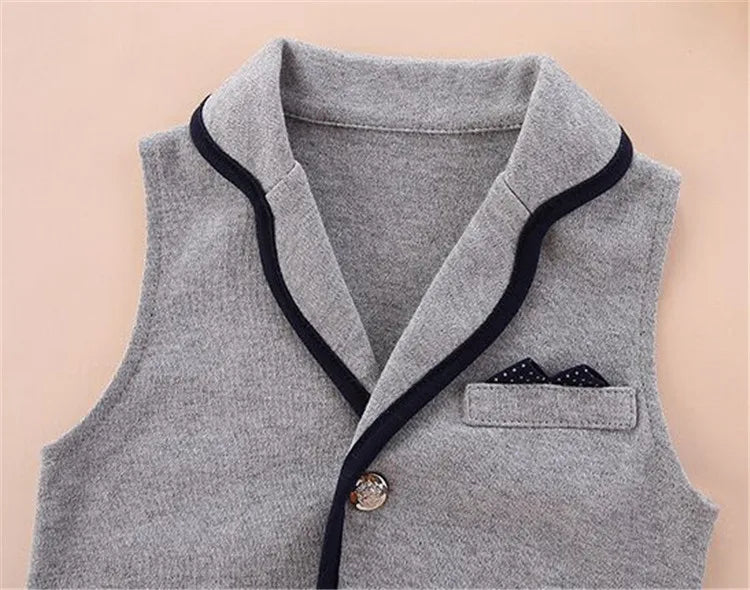 6-12 Monate Baby Jungen Strampler Weste Sets Mode Weiche Kleidung Für Jungen Frühling Herbst Baby Strampler Westen 2tlg Anzug Gentleman Kleidung