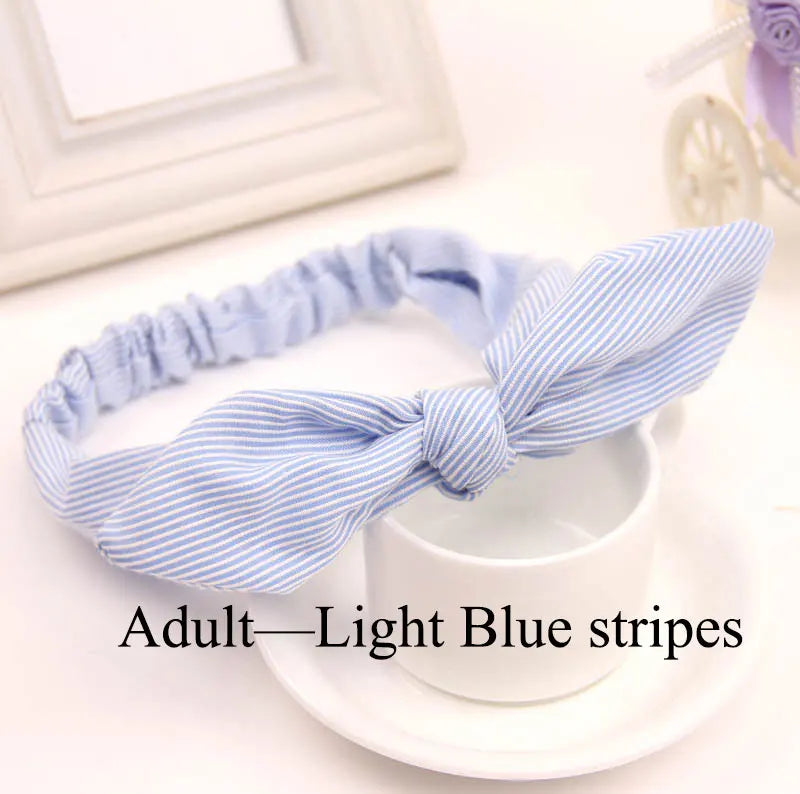 Cute Baby Hair Band Rabbit Ears Headband Kids Girls Bow Style Hairbands Knot Parent-child Fashion Headwear Bebe Hair Accessories