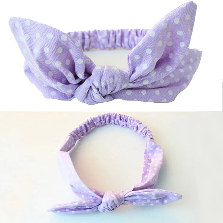 Cute Baby Hair Band Rabbit Ears Headband Kids Girls Bow Style Hairbands Knot Parent-child Fashion Headwear Bebe Hair Accessories