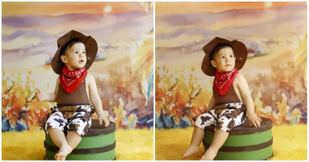 Ropa de bebé, disfraz de vaquero, conjunto de 3 piezas para bebé y niño pequeño: sombrero, bufanda, pelele, trajes de cumpleaños, vacaciones, cosplay