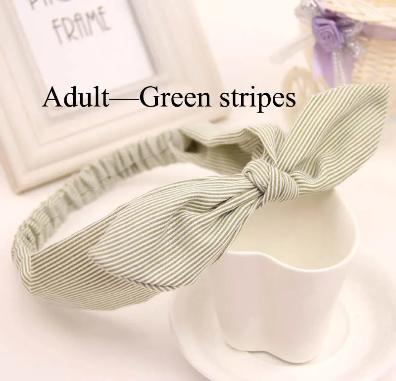 Cute Baby Hair Band Rabbit Ears Headband Kids Girls Bow Style Hairbands Knot Parent-child Fashion Headwear Bebe Hair Accessories