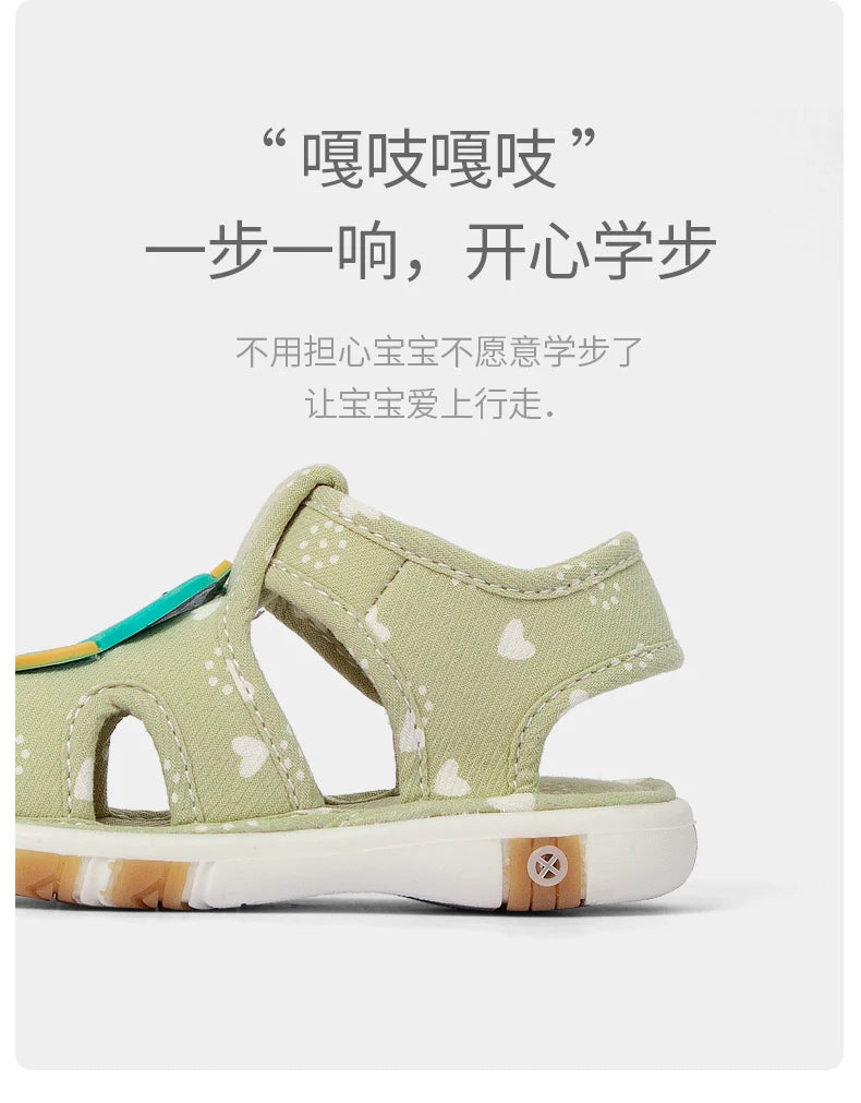 2023 Babyschuhe mit Sound süße Bibi Kleinkinderschuhe für Kinder Zeichentrick-Jungen-Sandalen für Mädchen Hasen-Infantil-Hausschuhe
