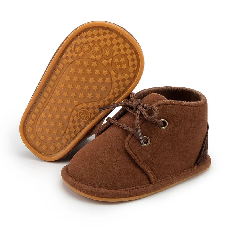 KIDSUN Zapatos de Bebé Niños Clásico Algodón Antideslizante Suela Blanda Suela de Goma Botas para Niñas Pequeñas Zapatillas de Cuna Primeros Pasos 3 Colores
