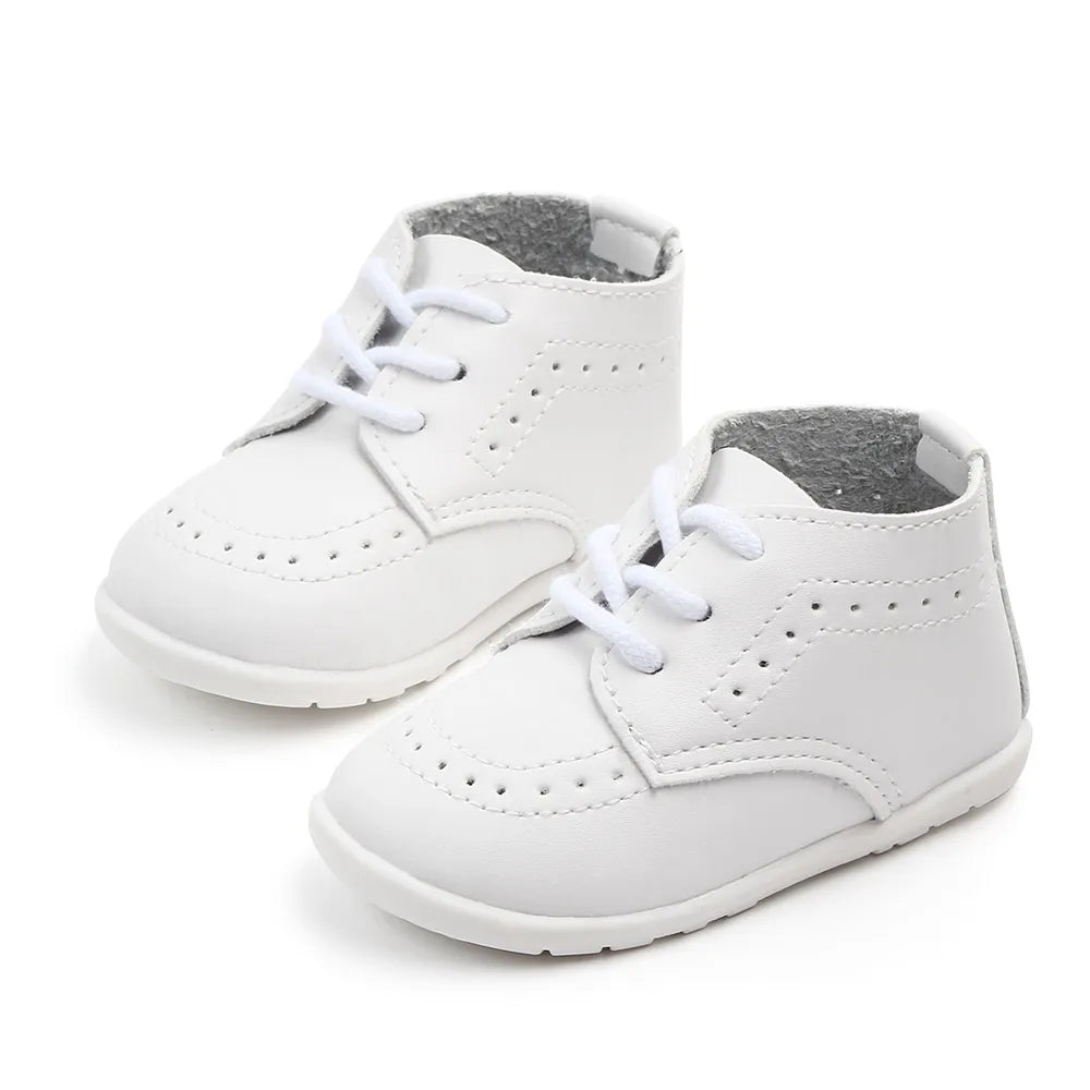 New Baby Shoes Leather Dress Shoes Baby Boy Girl Shoes Rubber Sole Anti-slip Toddler First Walkers Newborn Crib Shoes Moccasins