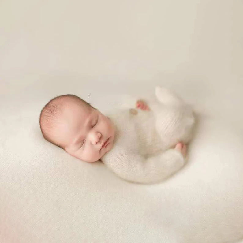 Foto Studio Babykleidung Neugeborene Strickwolle Mohair Anzug Bärenkleidung
