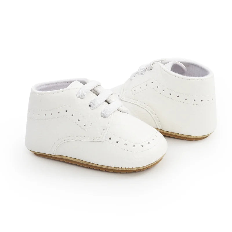 New Baby Shoes Leather Dress Shoes Baby Boy Girl Shoes Rubber Sole Anti-slip Toddler First Walkers Newborn Crib Shoes Moccasins
