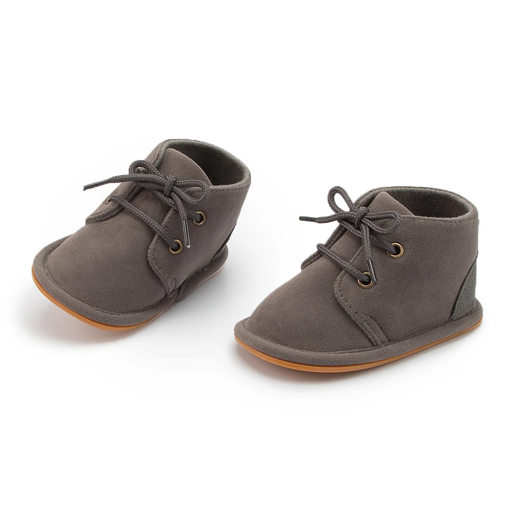 KIDSUN Zapatos de Bebé Niños Clásico Algodón Antideslizante Suela Blanda Suela de Goma Botas para Niñas Pequeñas Zapatillas de Cuna Primeros Pasos 3 Colores