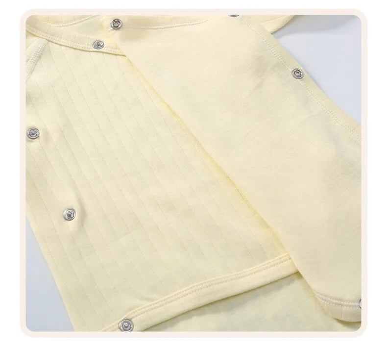 2pcs/lot Newborn Baby Clothes Rompers Cotton Infant Long Sleeves Autumn Girls Robe Solid Color Overalls Boys Ropa Bebe Clothing