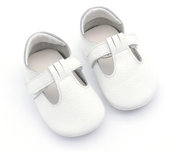 Genuine Leather first walker with T-Strap for Babies and Toddlers anti slip baby shoes for 0-24 month