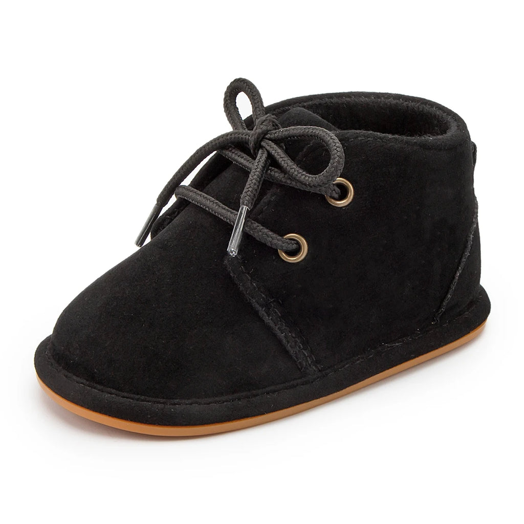 KIDSUN Zapatos de Bebé Niños Clásico Algodón Antideslizante Suela Blanda Suela de Goma Botas para Niñas Pequeñas Zapatillas de Cuna Primeros Pasos 3 Colores