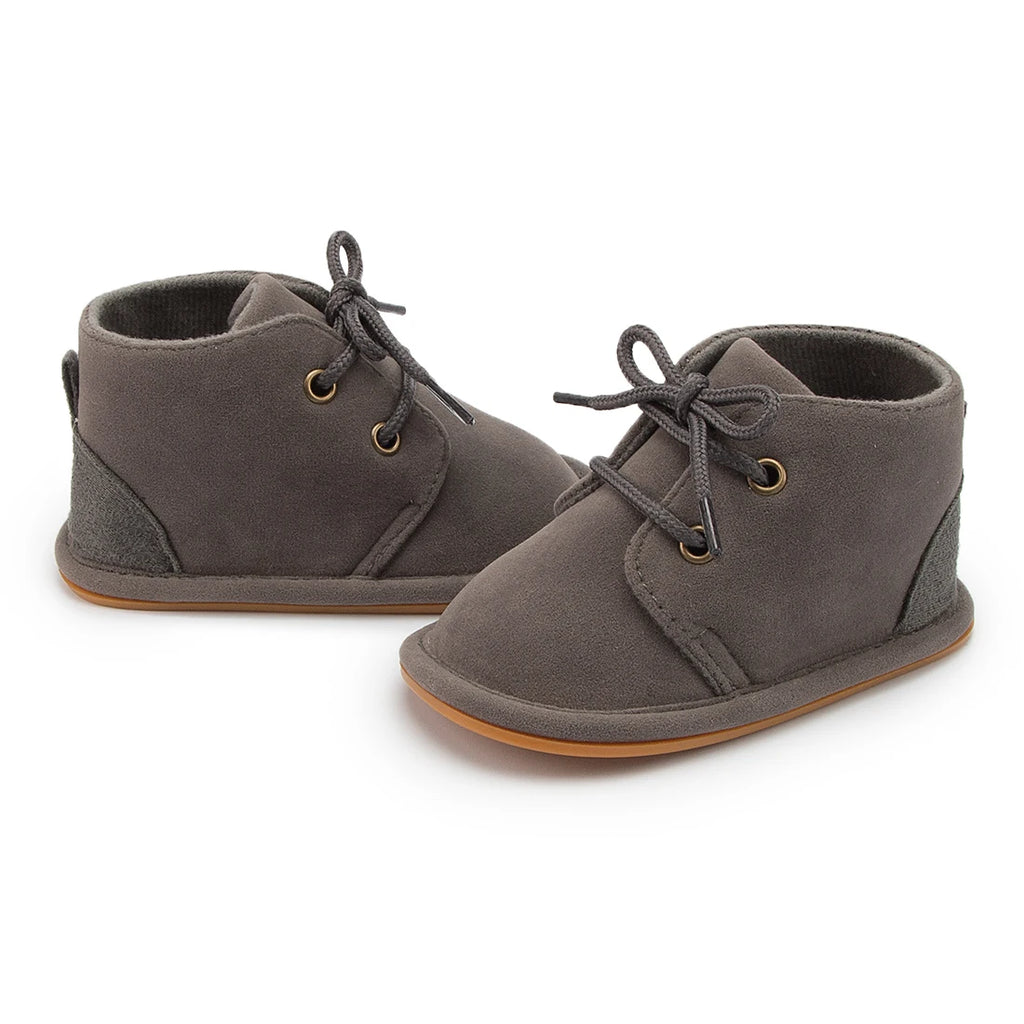 KIDSUN Zapatos de Bebé Niños Clásico Algodón Antideslizante Suela Blanda Suela de Goma Botas para Niñas Pequeñas Zapatillas de Cuna Primeros Pasos 3 Colores