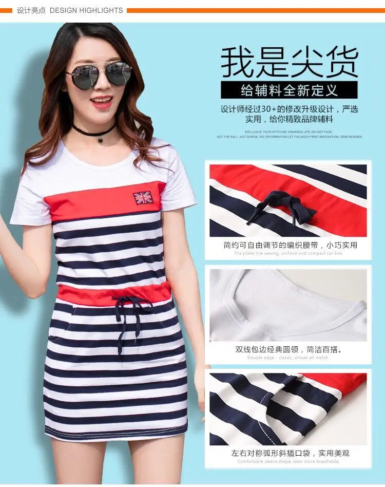 Mommy and Me Dress Family Fashion Summer Set Clothes for Mother  Daughter Stripe Sports Skirt Set Matching Mother Daughter Outfi