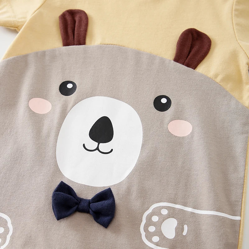 Newborn Baby Pajamas Sets  Summer Short Sleeve Knitted Cotton Boys Girls Outfits Baby Clothing