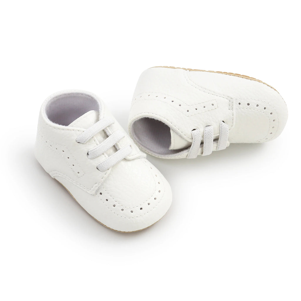 New Baby Shoes Leather Dress Shoes Baby Boy Girl Shoes Rubber Sole Anti-slip Toddler First Walkers Newborn Crib Shoes Moccasins