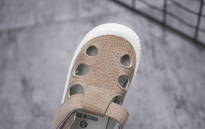 Baby Boys Sandals 2024 Spring Summer Beach Shoes for Toddlers Kids Medium Children Half Sandals Hollow Breathable for Girls Soft