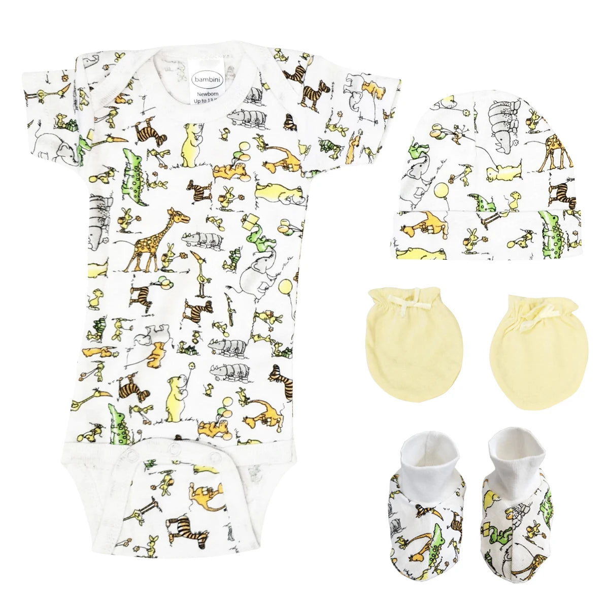 UD2 Neugeborenen-Unisex-Kleidungssets 4-teilig Ins-Stil Unifarben 100 % Baumwolle für 6 Monate Jungen/Mädchen